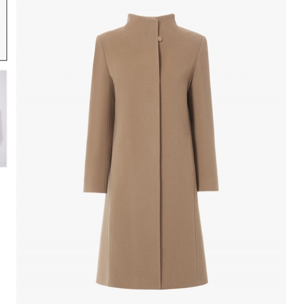 NWT Cinzia Rocca Icons Taupe Wool Cashmere Coat Italy Minimalist Size 12 - Picture 5 of 14